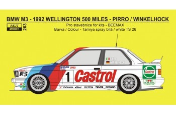 Decal – BMW M3 - 1992 500 Miles Wellington - Pirro / Winkelhock
